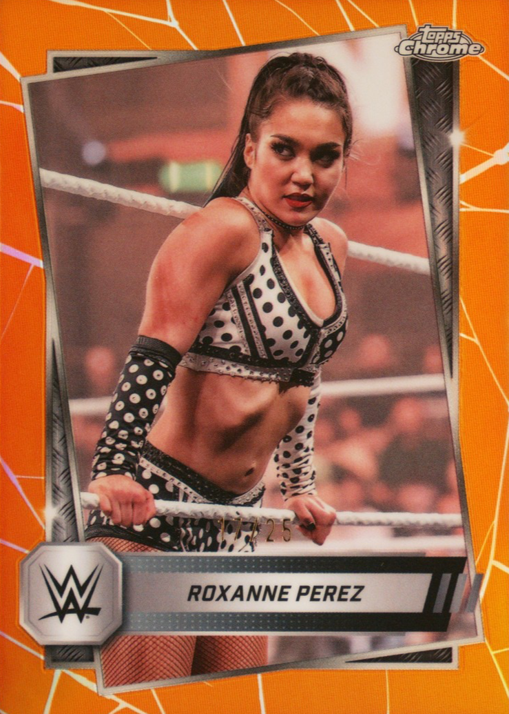 Roxanne Perez 2025 Topps Chrome WWE #44 Orange Refractor /25 Price