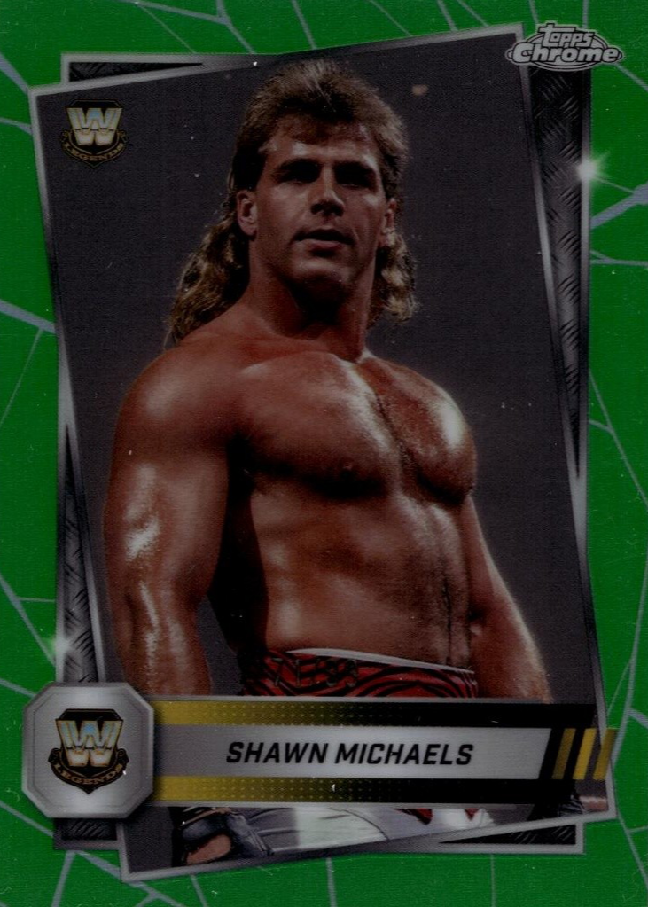 Shawn Michaels 2025 Topps Chrome WWE #188 Green Refractor