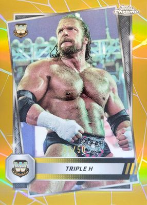 2025 Topps Chrome WWE #22 Gold Refractor /50