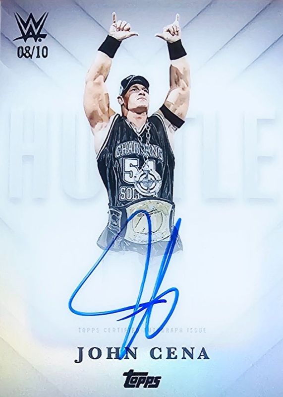 John Cena 2025 Topps Chrome WWE #CLA-JC Autographs - Black Refractor /10 RAW