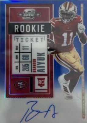 2020 Contenders Optic #110 Rookie Ticket Auto - Blue /75