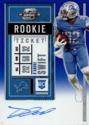 2020 Contenders Optic #115 Rookie Ticket Auto - Blue /75