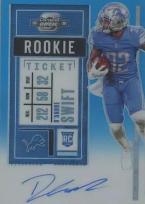 2020 Contenders Optic #115 Rookie Ticket Auto - Teal /99
