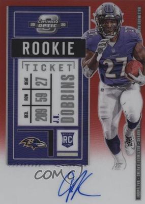 2020 Contenders Optic #123 Rookie Ticket Auto - Red /199