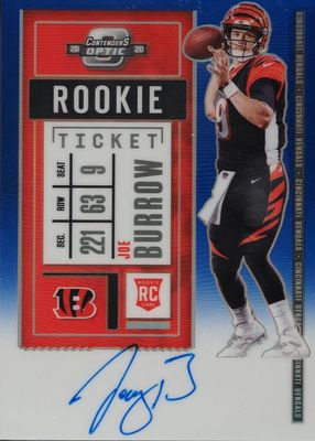 2020 Contenders Optic #101 Rookie Ticket Auto - Blue /75