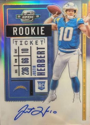 2020 Contenders Optic #104 Rookie Ticket Auto - Silver