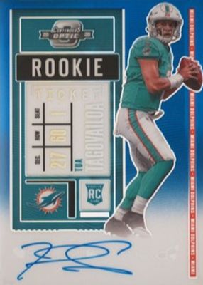 2020 Contenders Optic #103 Rookie Ticket Auto - Blue /75