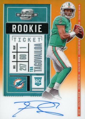 2020 Contenders Optic #103 Rookie Ticket Auto - Orange /50