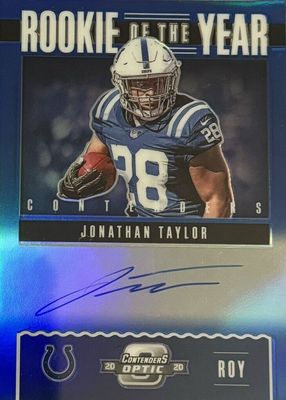 2020 Contenders Optic #ROY5 Rookie of the Year Contenders Autographs - Blue /75