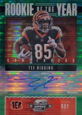 2020 Contenders Optic #ROY3 Rookie of the Year Contenders Autographs - Green Pulsar /27