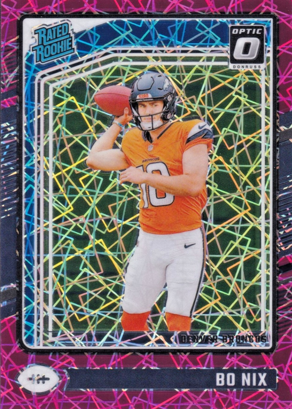 Bo Nix 2024 Optic #209 Pink Velocity /80 Price Guide - Sports Card