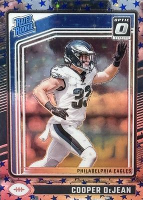 2024 Donruss Clearly Collection Cooper DeJean #72 ROOKIE RC Football Card - Philadelphia Eagles (NM-MT)