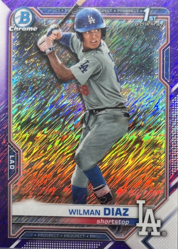 2021 Bowman Chrome #BCP-197 Prospects - Purple Shimmer Refractor /250 (1st)