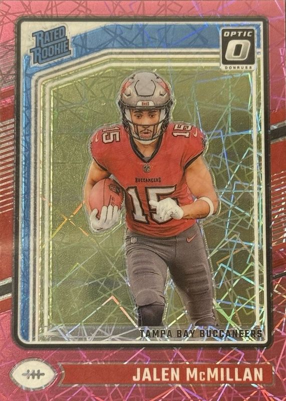 Jalen McMillan 2024 Optic #239 Pink Velocity /80 Rookie RAW