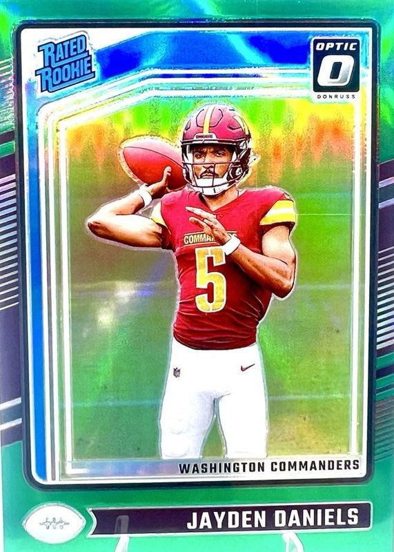 Jayden Daniels 2024 Optic #248 Green /5 Rookie RAW