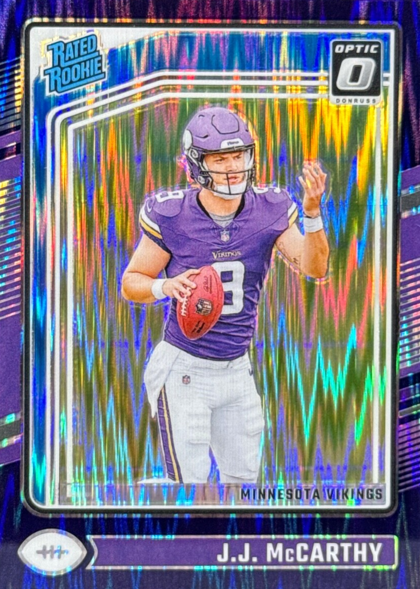 JJ McCarthy 2024 Optic #235 Purple Shock Price Guide - Sports Card