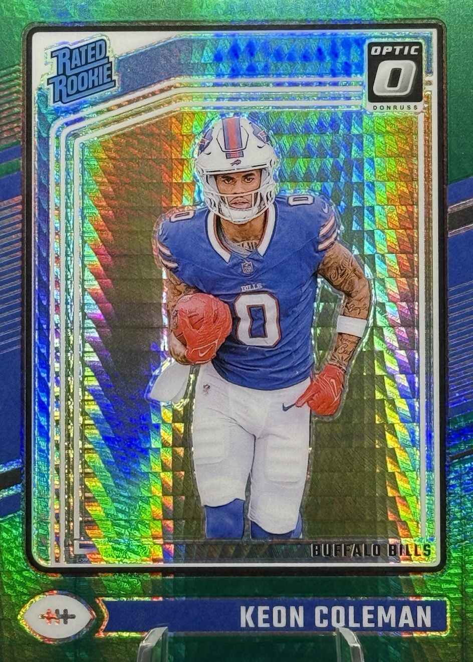 Keon Coleman 2024 Optic #263 Green Hyper Price Guide - Sports Card