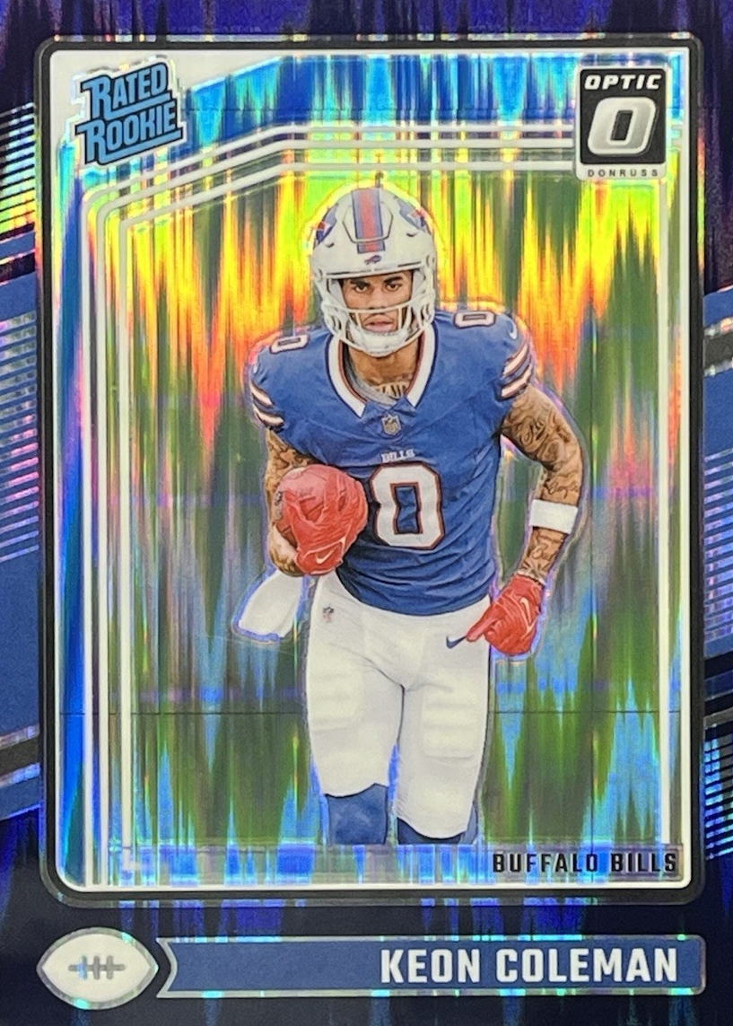 Keon Coleman 2024 Optic #263 Purple Shock Price Guide - Sports