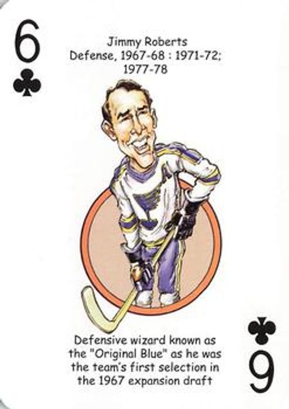 2019 Hero Decks St. Louis Blues #6♣ Base