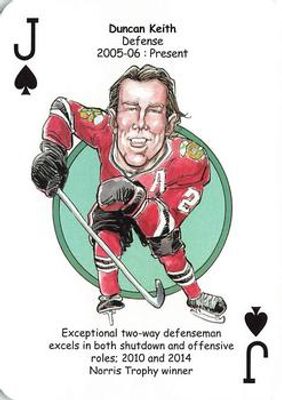 2017 Hero Decks Chicago Blackhawks #J♠ Base