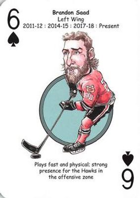 2017 Hero Decks Chicago Blackhawks #6♠ Base