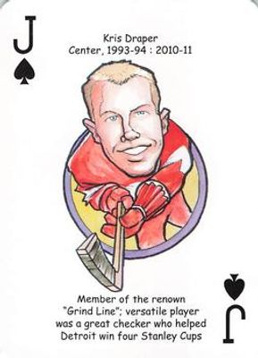 2017 Hero Decks Detroit Red Wings #J♠ Base
