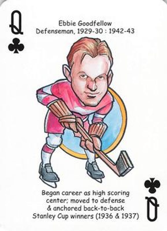 2017 Hero Decks Detroit Red Wings #Q♣ Base