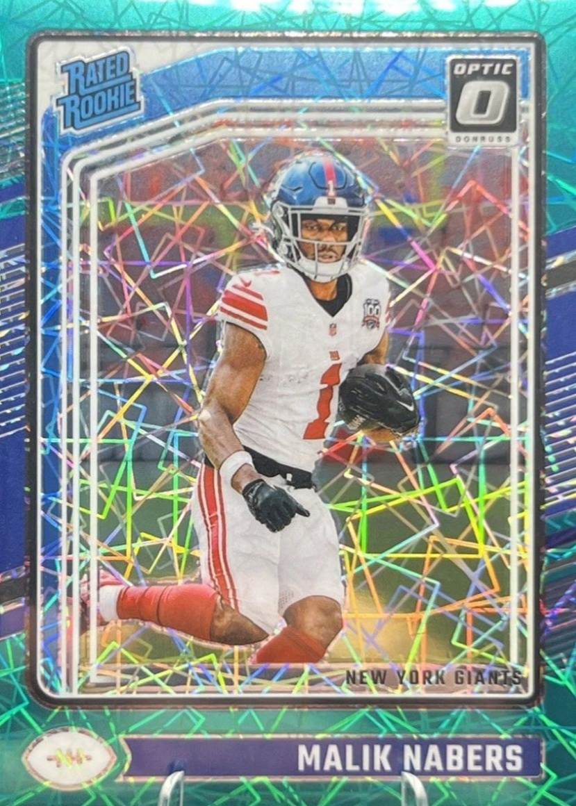Carte Malik Nabers 2024 Donruss Optic Orange /249 - Giants, N°271, Rookie