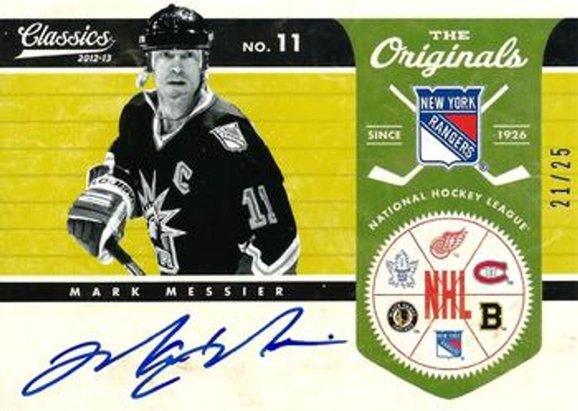 Mark Messier 2012 Classics Signature #O44 The Originals /50 Price Guide ...