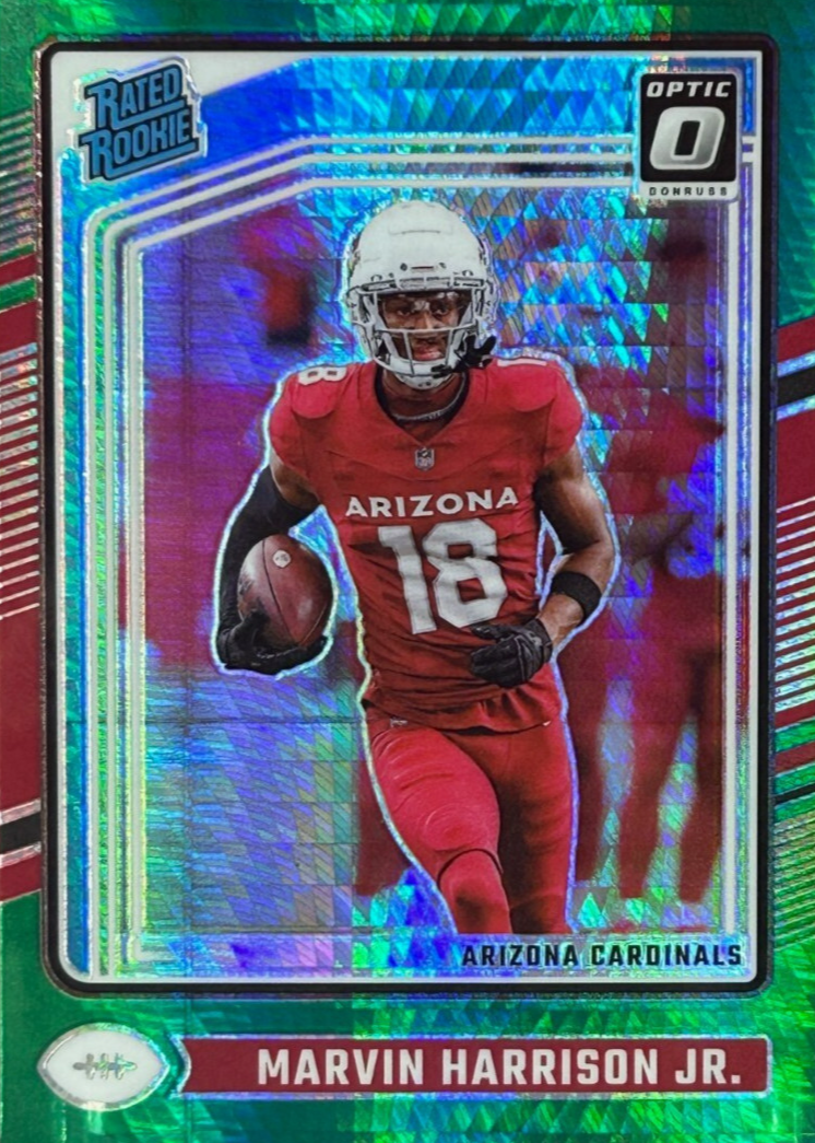 Marvin Harrison Jr. 2024 Optic #276 Green Hyper Price Guide