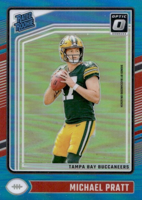 Michael Pratt 2024 Optic #280 Aqua /299 Rookie RAW
