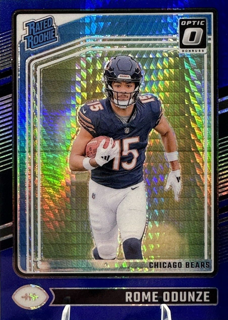 Rome Odunze 2024 Optic #286 Blue Hyper Price Guide - Sports Card