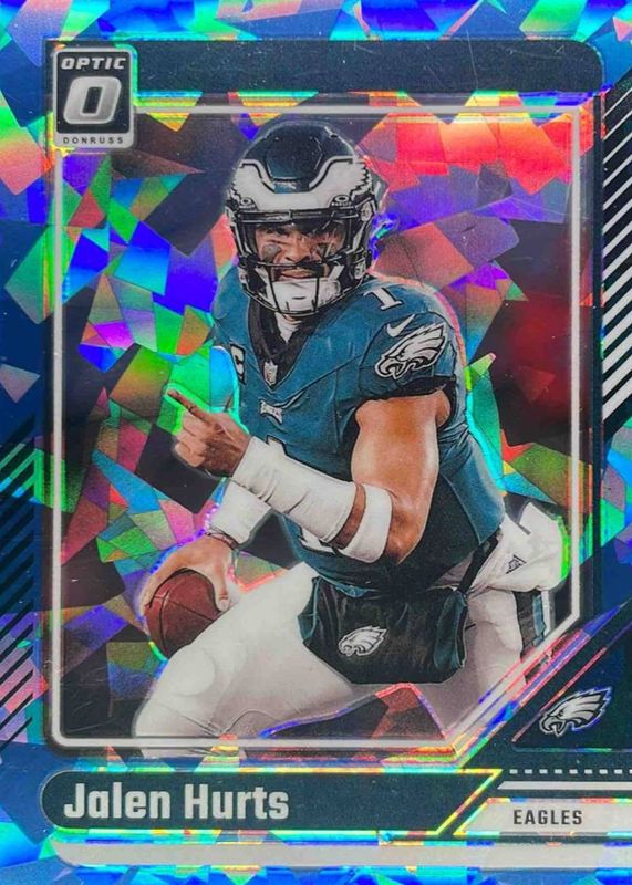 Jalen Hurts 2024 Optic #158 Ice /15 RAW