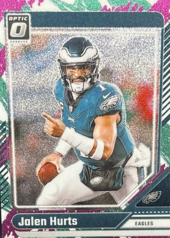 Jalen Hurts 2024 Optic #158 Jazz /(SSP) RAW