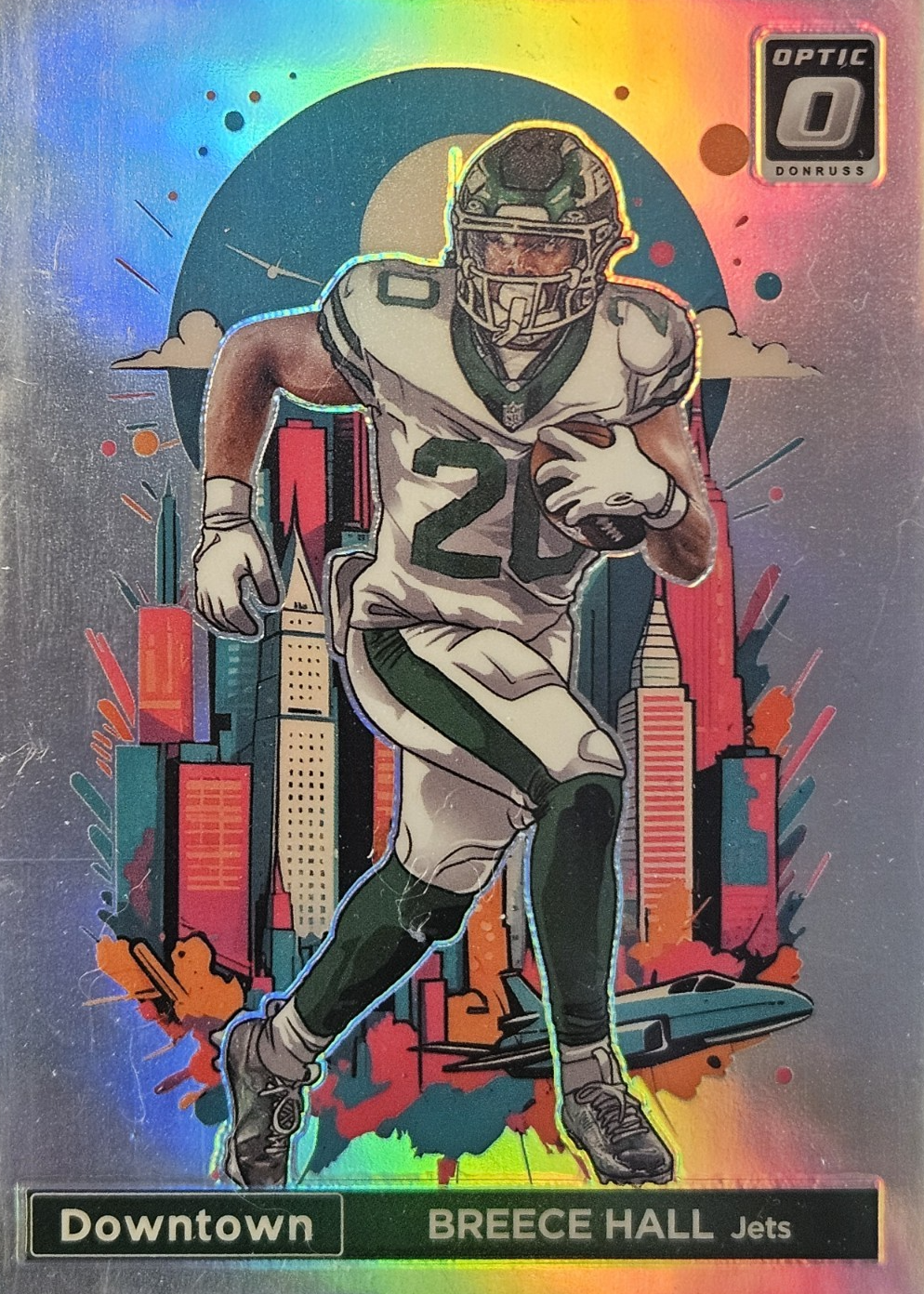 Breece Hall 2024 Optic #22 Downtown /(SSP) Price Guide