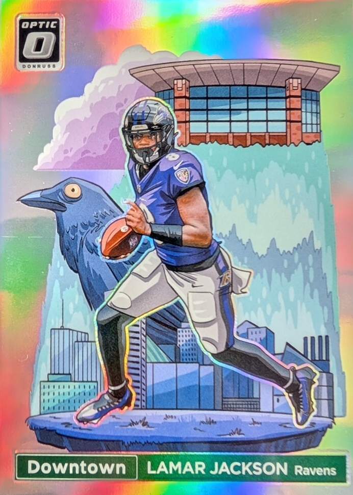 PANINI NFLカード DONRUSS OPTIC PRIZM LAMAR JACKSON BALTIMORE 67/99 #9 送料無料 中古 IT1 PANINI NFLカード DONRUSS OPTIC PRIZM LAMAR JACKSON BALTIMORE