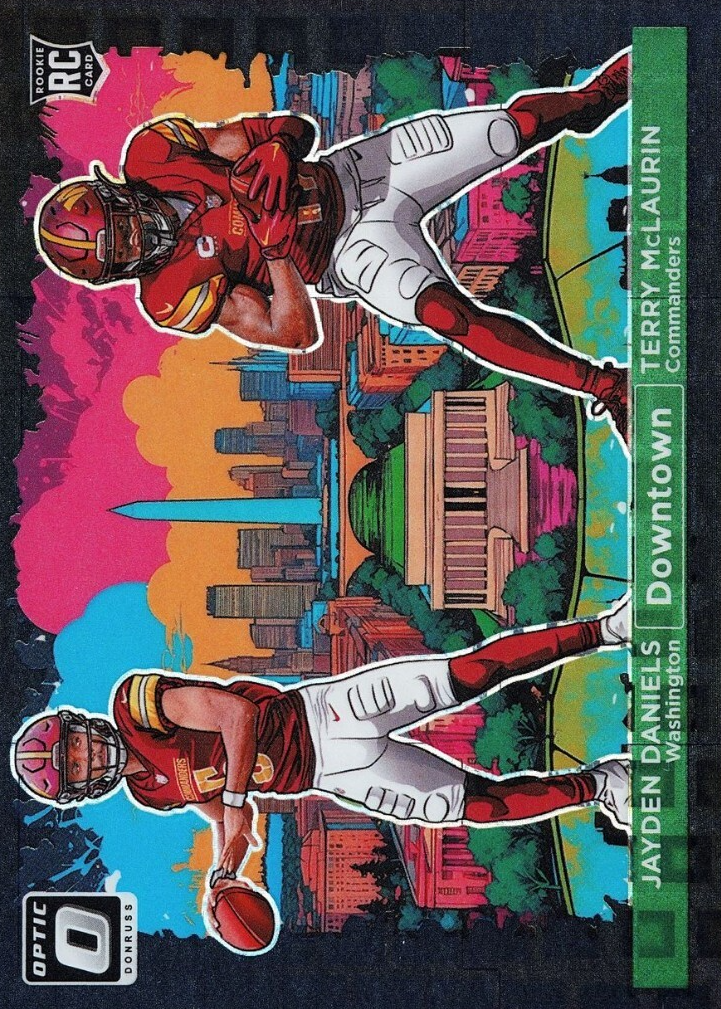Jayden Daniels / Terry McLaurin 2024 Optic #11 Downtown Duos