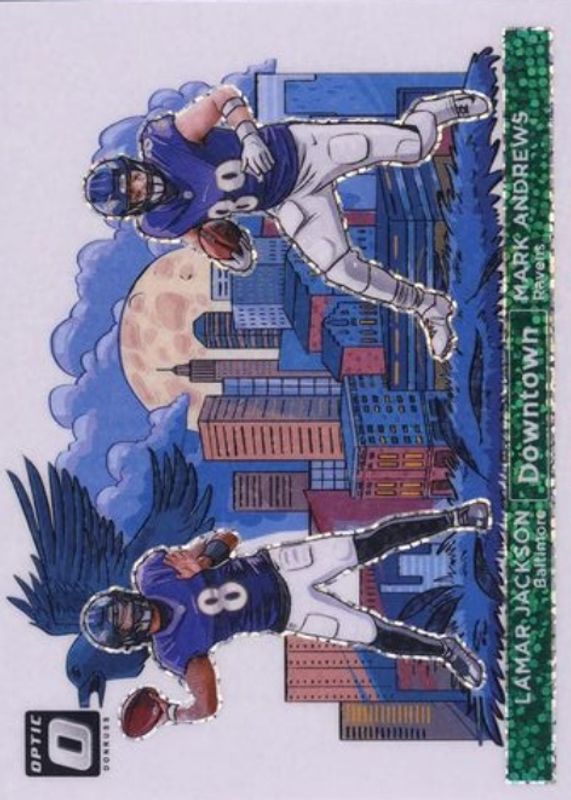 2024 Optic #8 Downtown Duos - White Sparkle /1