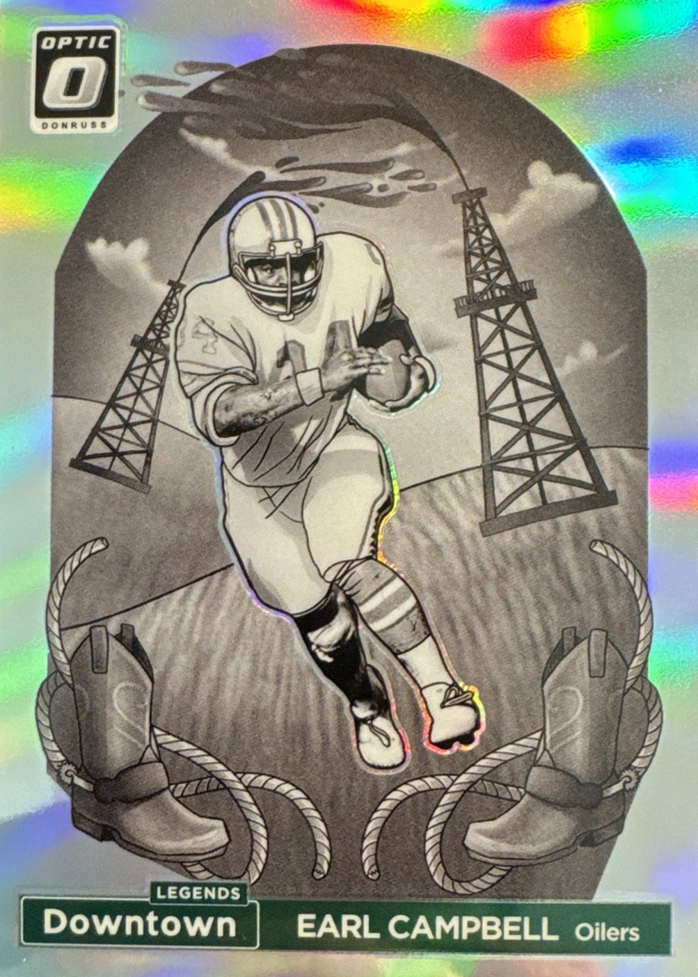 Earl Campbell 2024 Optic #3 Downtown Legends /(SSP) Price Guide