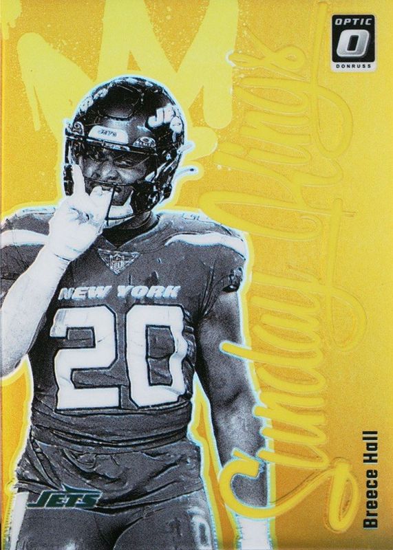 Breece Hall 2024 Optic #11 Sunday Kings - Gold /10 RAW