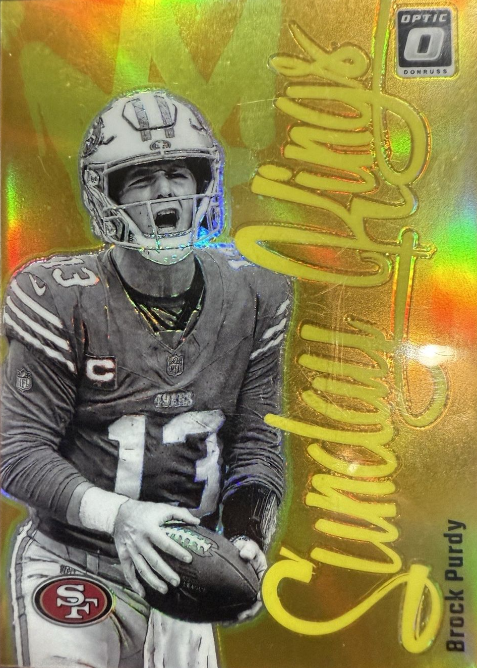 Brock Purdy 2024 Optic #19 Sunday Kings - Gold /10 Price Guide - Sports ...