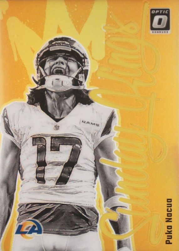 Puka Nacua 2024 Optic #24 Sunday Kings - Gold /10 RAW