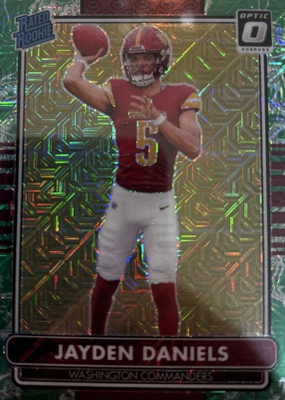 Jayden Daniels 2024 Optic #2 2014 Retro Series - Dragon /24 Rookie RAW