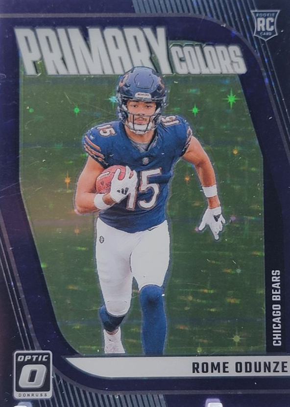 Rome Odunze 2024 Optic #16 Rookie Primary Colors - Purple Stars /25 ...