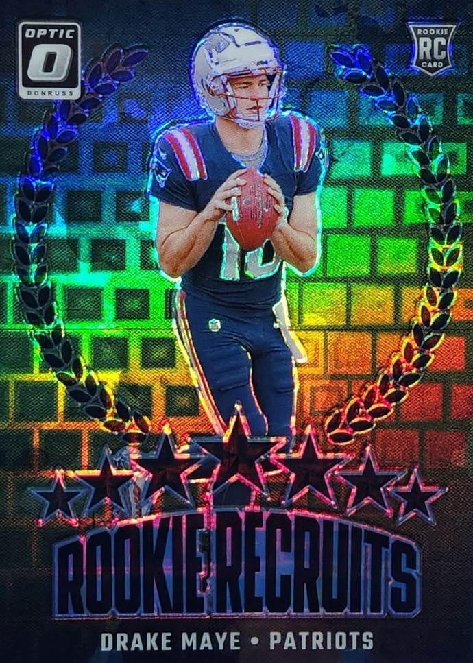Drake Maye 2024 Optic #5 Rookie Recruits - Black Pandora /25 Price ...