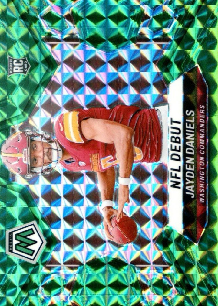 Jayden Daniels 2024 Mosaic #272 NFL Debut - Green Price Guide