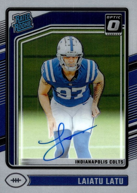 Laiatu Latu 2024 Optic #267 Rated Rookie Autographs /325 RAW
