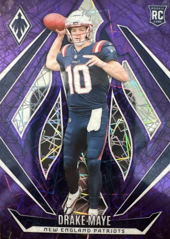 Drake Maye 2024 Phoenix #179 Purple Lazer Rookie RAW