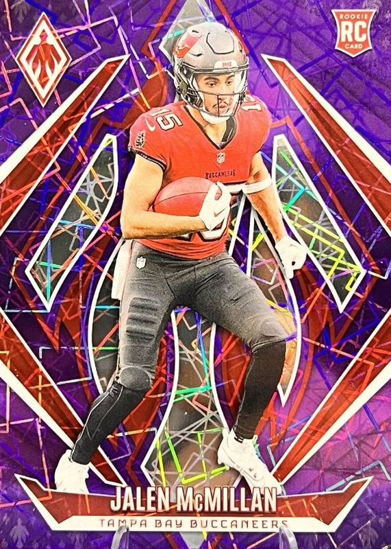 Jalen McMillan 2024 Phoenix #189 Purple Lazer Rookie RAW