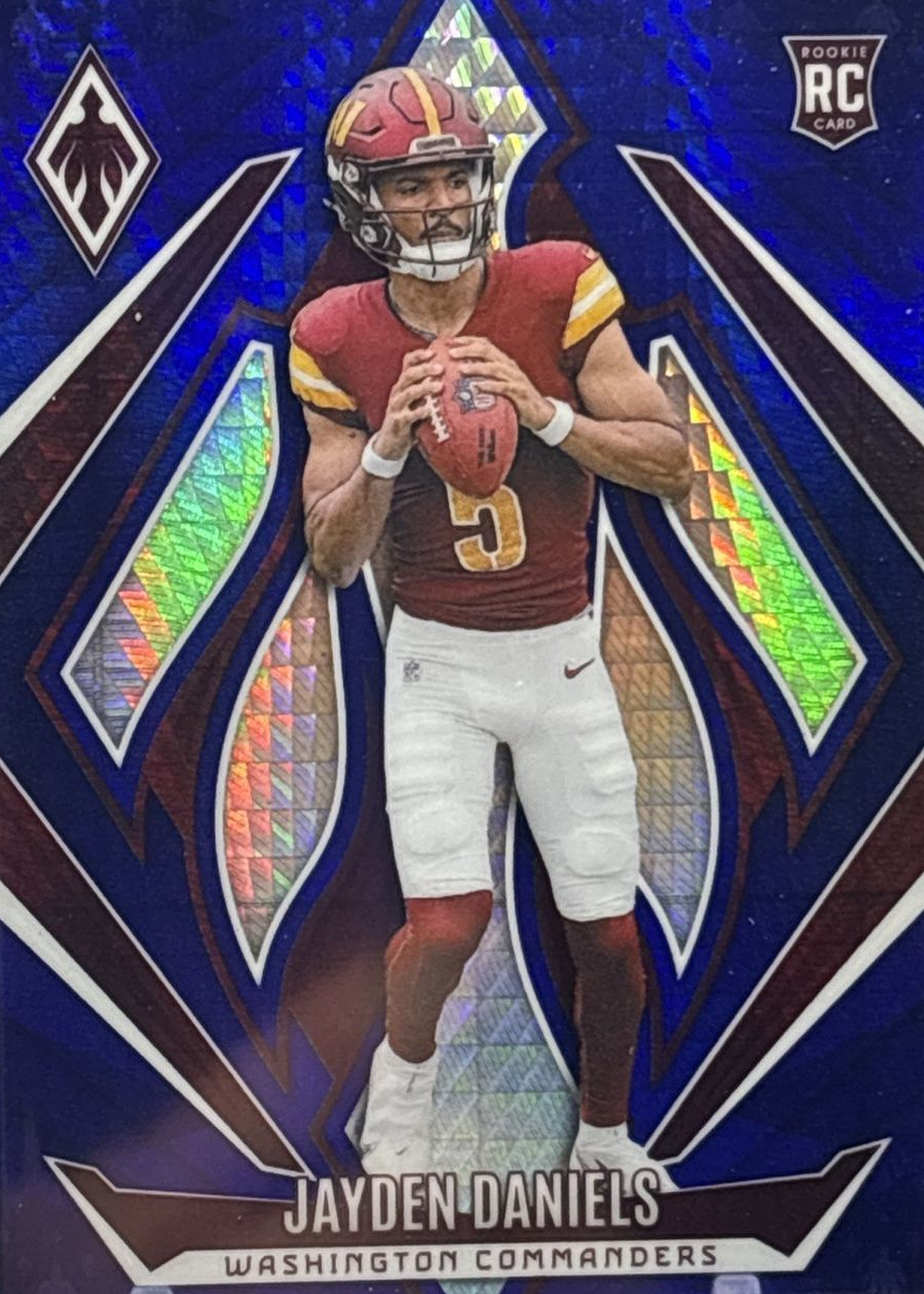 Jayden Daniels 2024 Phoenix #198 Blue Hyper /70 Price Guide